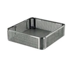 Stainless steel sterilization basket without lid 248x240x72mm ST#9122